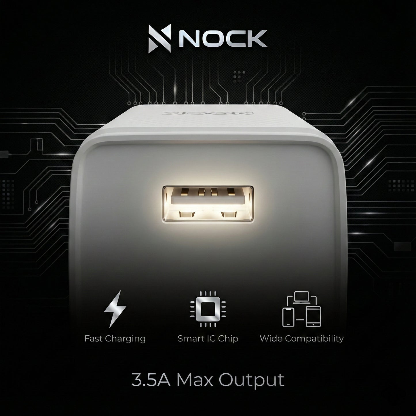 NOCK USB Fast Charger 3.5A