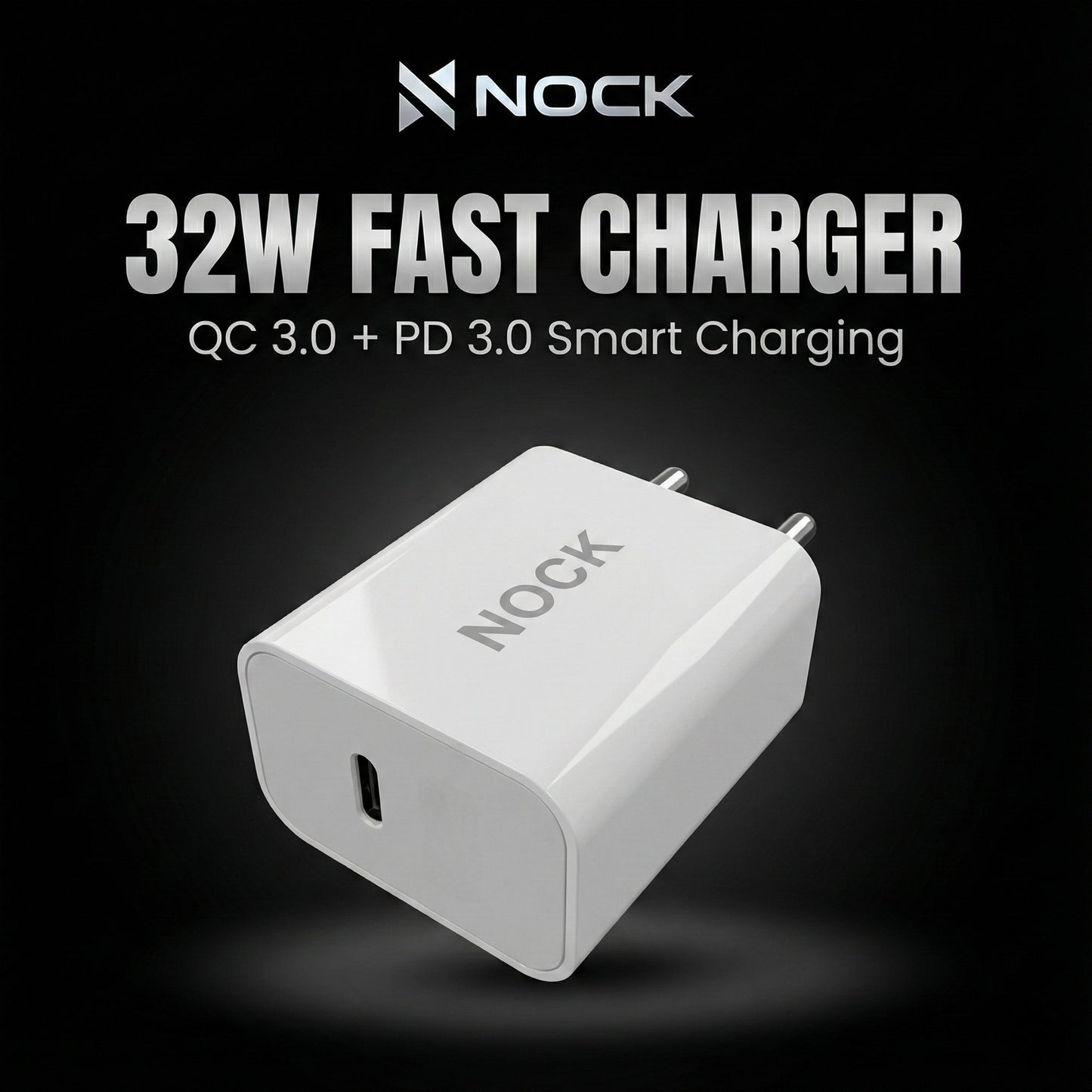 NOCK 32W QC 3.0 + PD 3.0 Fast Charger