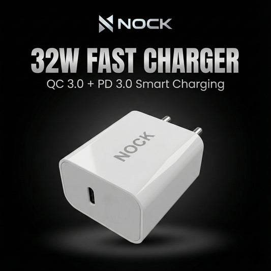 NOCK 32W QC 3.0 + PD 3.0 Fast Charger