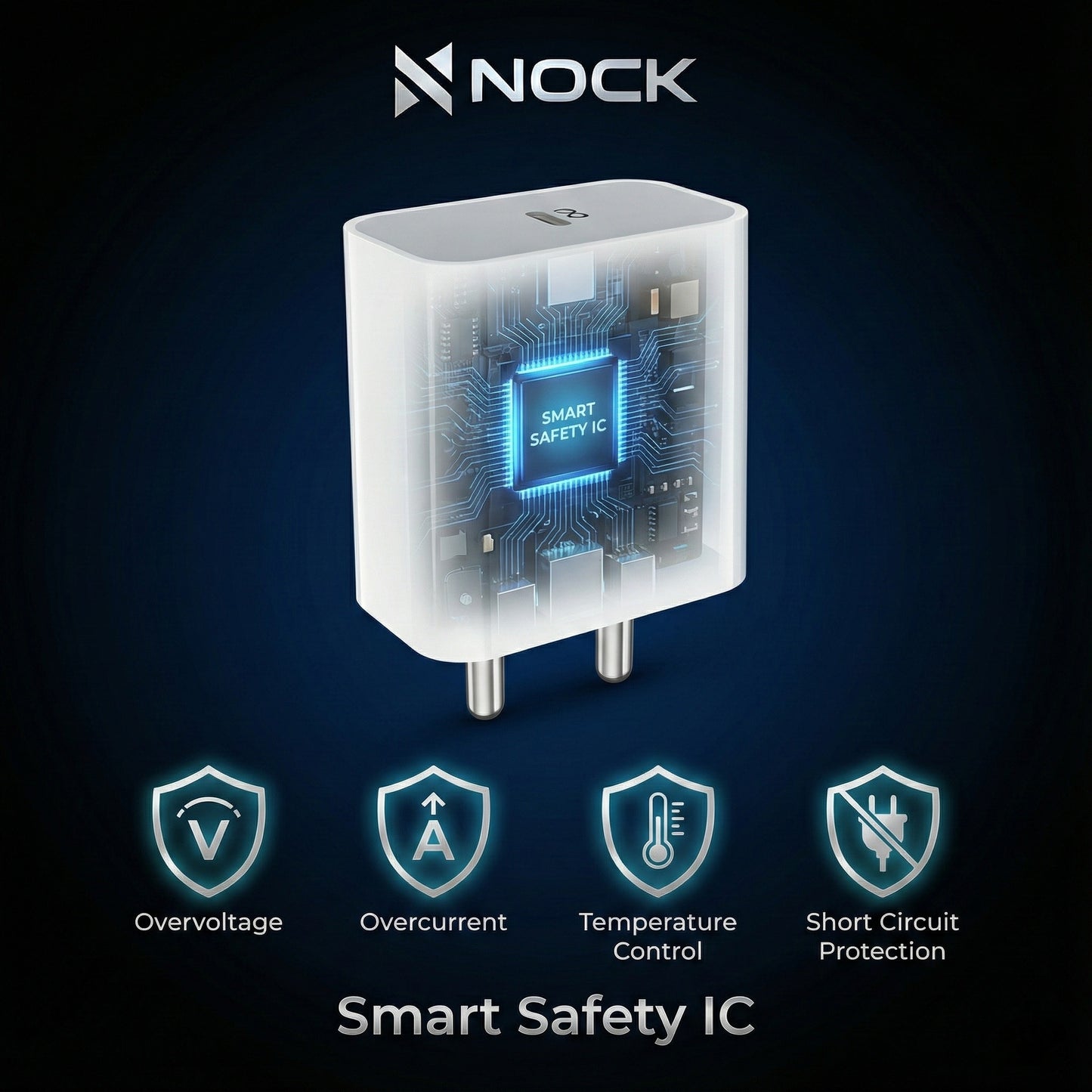 NOCK 32W QC 3.0 + PD 3.0 Fast Charger